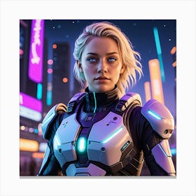 Futuristic Woman 3 Canvas Print