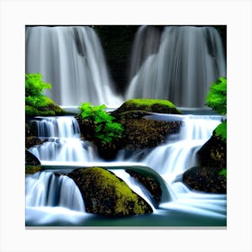 Waterfall minimalistic Art Print Canvas Print