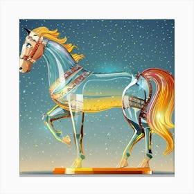 Horse In Glass Canvas Print