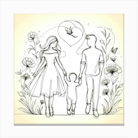 Creative Love And Relationship Illustration 102 Canvas Print