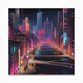 Futuristic City 27 Canvas Print