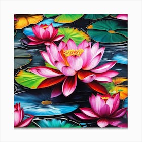 Lotus Flower Painting 4 Canvas Print