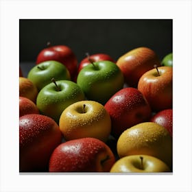 Apples On A Table Canvas Print