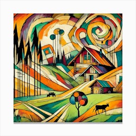 House In The Countryside Canvas Print