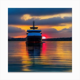 Sunset On A Boat 27 Canvas Print