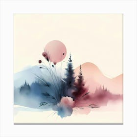 Watercolor Landscape 3 Canvas Print