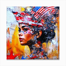 Miss Americana - American Girl Canvas Print