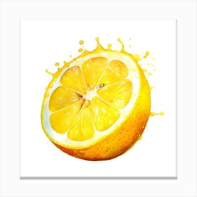 Lemon Juice Splash Canvas Print