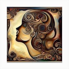 Abstract Of A Woman'S Face Canvas Print