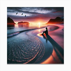 Artic Sunset 1 Canvas Print