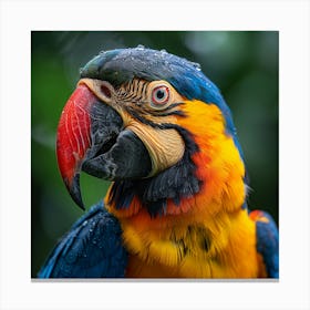 Parrot In The Rain Canvas Print