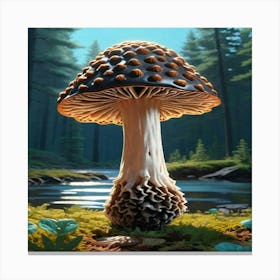 Mushroom In The Forest 2 Canvas Print