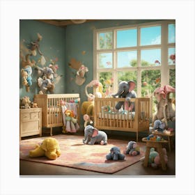 Please Create A Realistic Image Of A Nursery Fille (5) Canvas Print