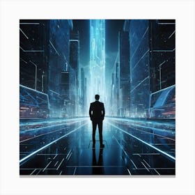 Futuristic Cityscape 22 Canvas Print