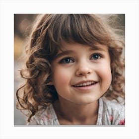 Portrait Of A Little Girl 1 Canvas Print