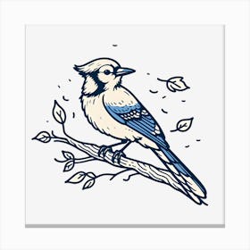 Bluejay ~Reimagined Canvas Print