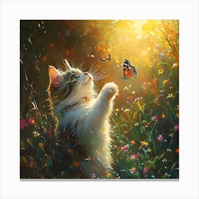 Butterfly Cat 1 Canvas Print