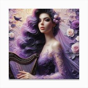 Harpist Canvas Print