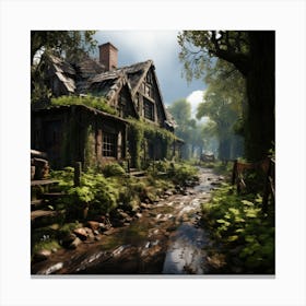 Witcher inspired environment concept Canvas Print