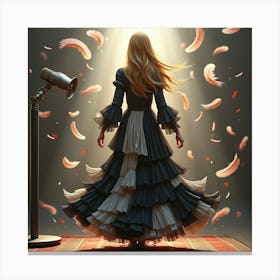 Girl In A Dress 1 Canvas Print