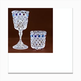 Two Crystal Goblets Canvas Print