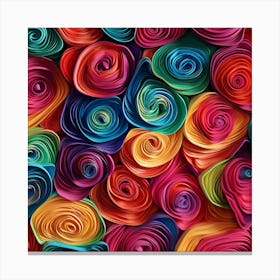 Colorful Paper Roses Background 1 Canvas Print