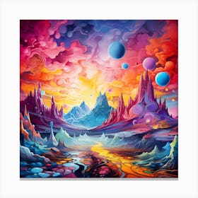 Abstract Landscape Painting Canvas Print