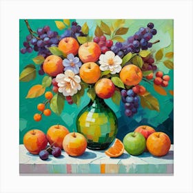 Fruit Bouquet In A Vase Canvas Print