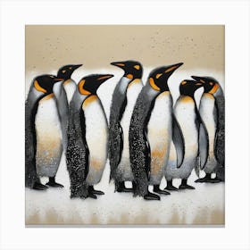 Colony of penguins 6 Canvas Print