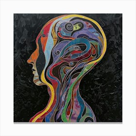 Abstract Of A Woman'S Head Canvas Print