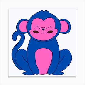 Cartoon Monkey art design 2 Canvas Print