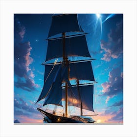 Ship In The Sky 1 Canvas Print