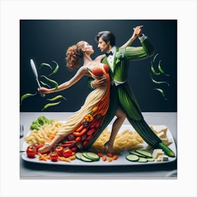 Dance Of The Vegetables Canvas Print