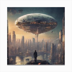 Futuristic Cityscape 2 Canvas Print