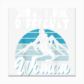 Skiing Im A Difficult Women Skier Winter Sports Canvas Print