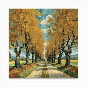 Avenue Of Trees Painting Vincent Van Gogh Art Art Print 2 Canvas Print