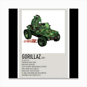 Gorillaz - Gorillaz, 2001 Canvas Print