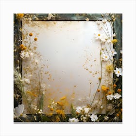 Frame With Flowers Canvas Print