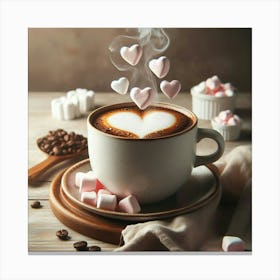 Heart Coffee Canvas Print