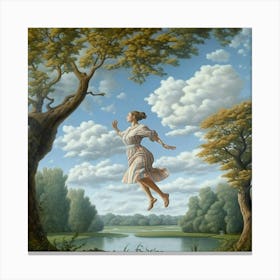 'Flying Girl' Canvas Print