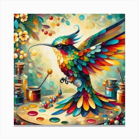 Bird Calibri 3 Canvas Print