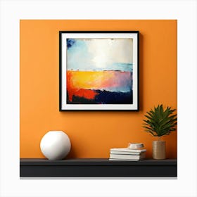 Mock Up Canvas Framed Art Gallery Wall Mounted Textured Print Abstract Landscape Portrait (26) Canvas Print