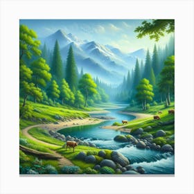 Landscape Painting 13 Canvas Print