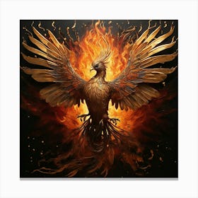 Phoenix fire bird paintings art print Canvas Print