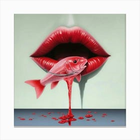 'Bloody Lip' Canvas Print