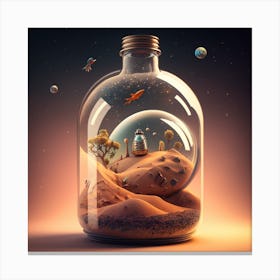 Planet In A Bottle Canvas Print