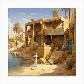 Egyptian Village Canvas Print