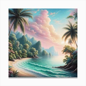 Tropical landscape 13 Canvas Print