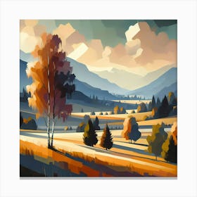 Autumn Landscape Painting 5 Canvas Print