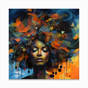 Afro Woman 1 Canvas Print